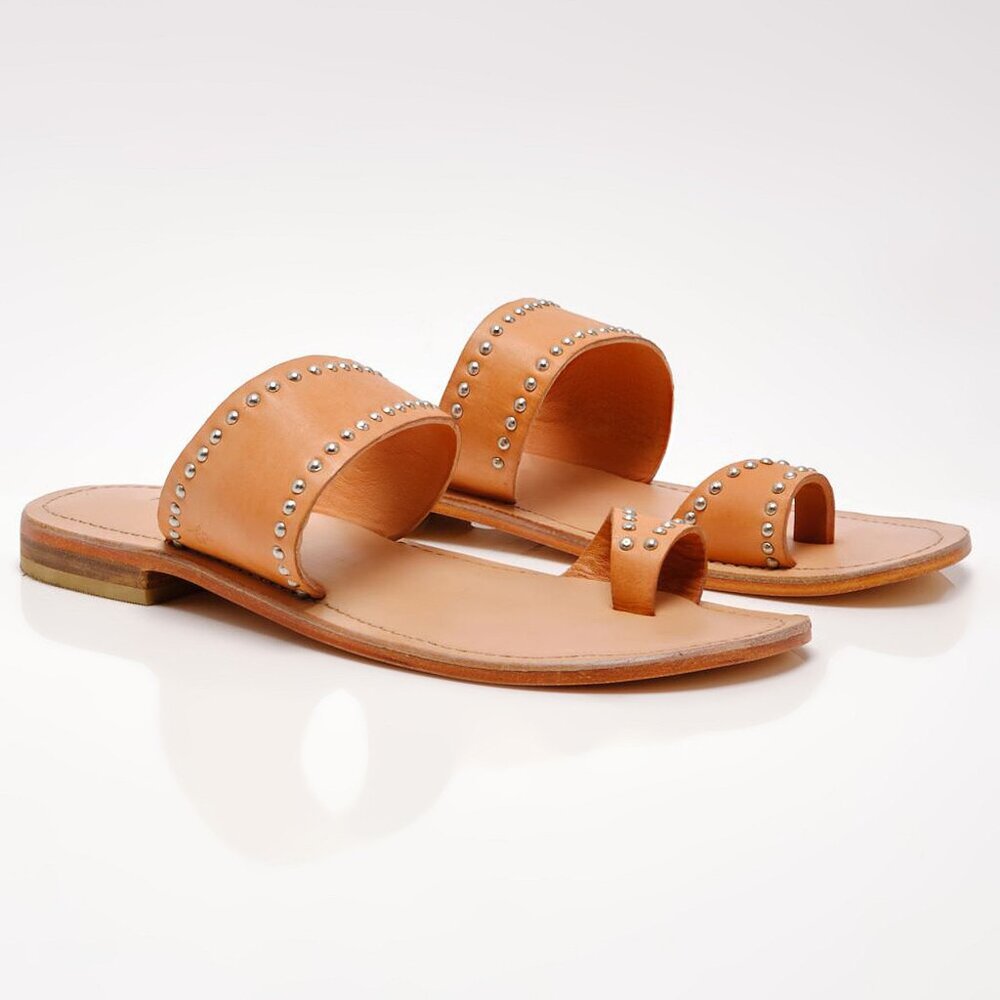 FREE PEOPLE Amelie Tiny Stud Sandals / Faded Clay - Picture 2 of 8